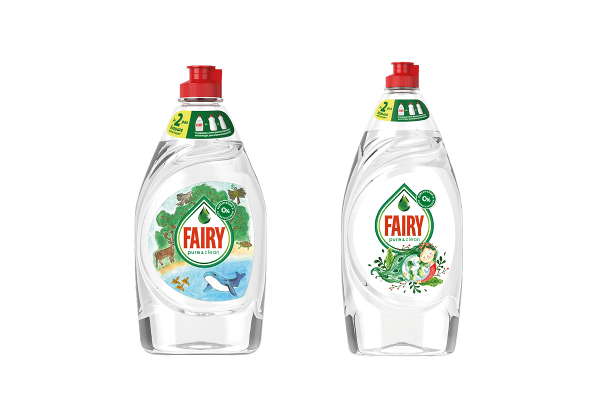 Бренд Fairy выпустил лимитированные бутылочки средств Fairy Pure & Clean с  эко-рисунками на упаковке | Новости компаний | Advertology.Ru