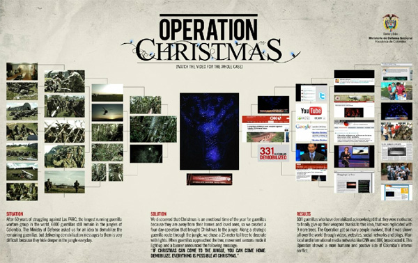   "Operation Christmas", : Ministerio De Defensa Nacional, : Lowe/SSP3 Bogotá