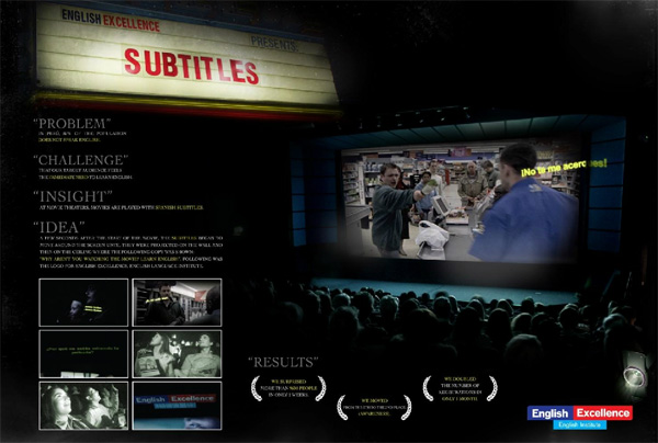   "Subtitles", : English Language Institute: English Excellence, : Ogilvy Peru